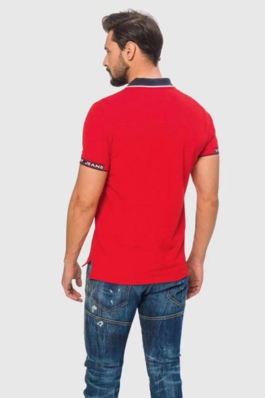 TOMMY JEANS Red polo shirt