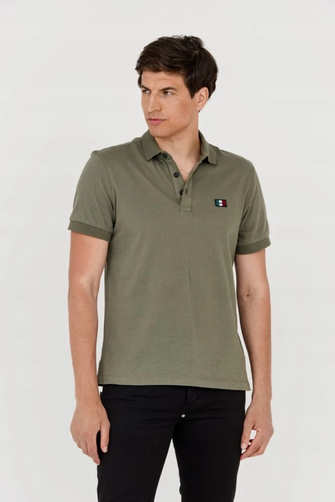 AERONAUTICA MILITARE Green polo shirt