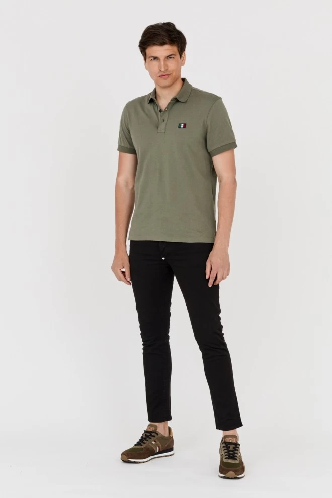 AERONAUTICA MILITARE Green polo shirt