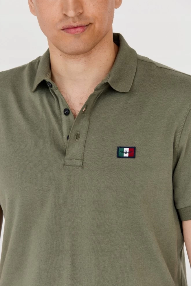 AERONAUTICA MILITARE Green polo shirt