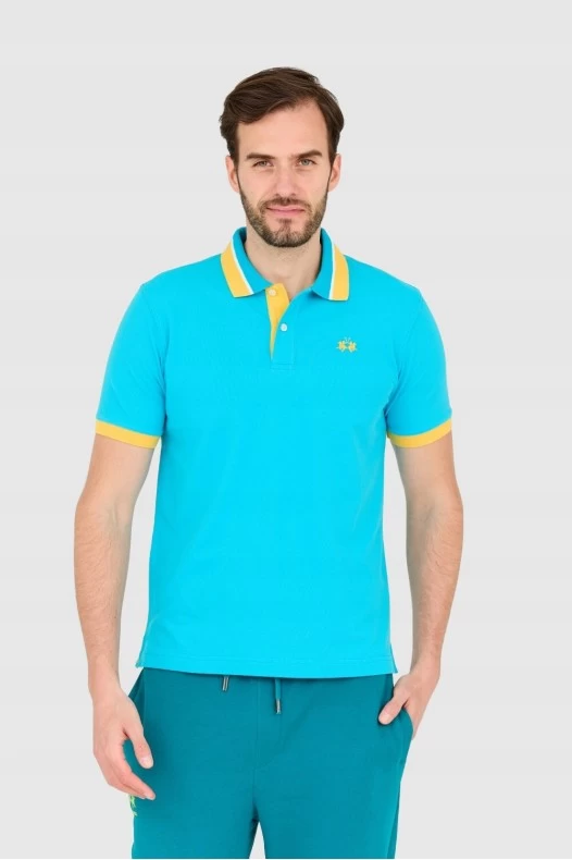 LA MARTINA Blue men's polo...