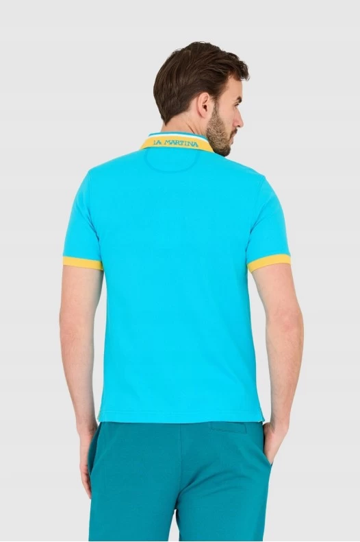 LA MARTINA Blue men's polo...