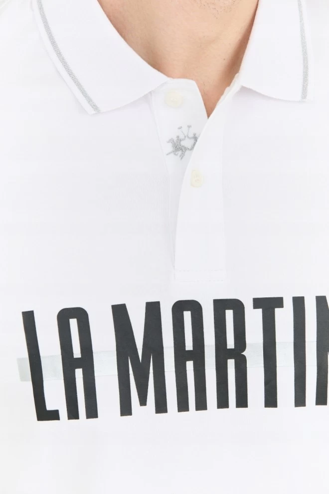 LA MARTINA Biała koszulka polo Regular Fit