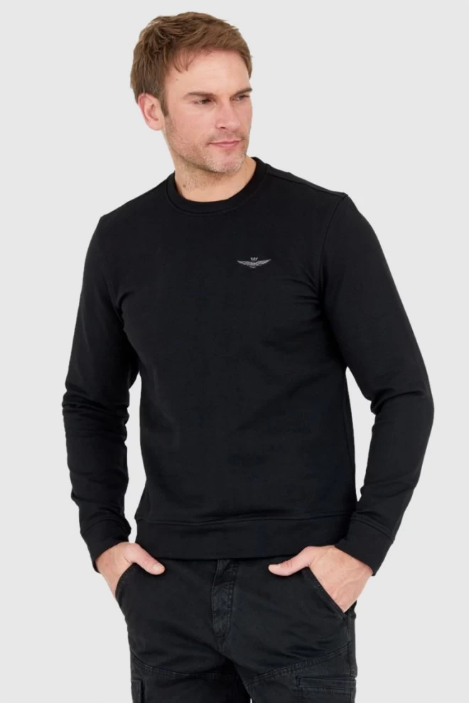 AERONAUTICA MILITARE Czarna bluza męska