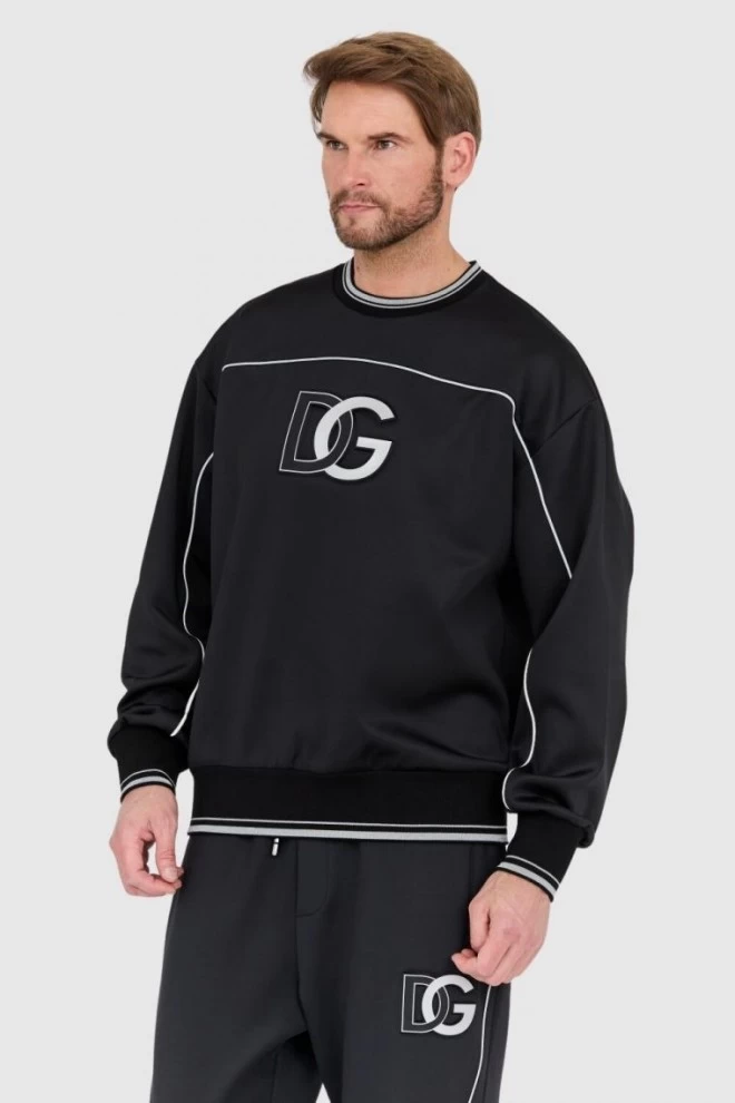 DOLCE & GABBANA Чорний світшот з великим логотипом