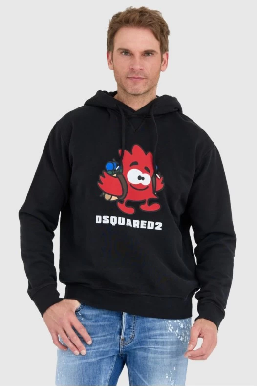 DSQUARED2 Black men's leaf...