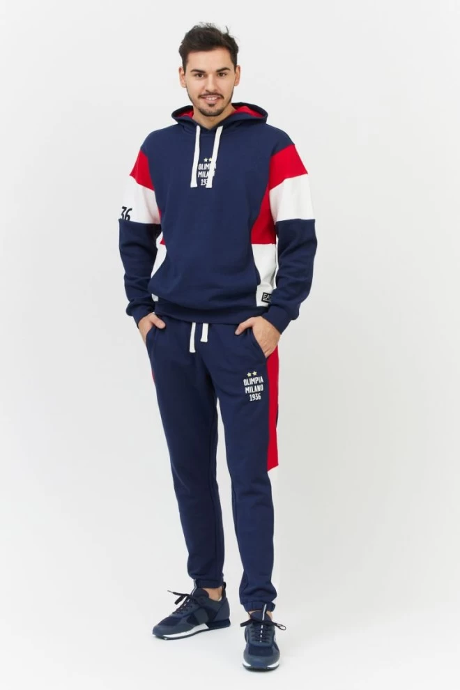 EA7 Men's navy blue Olimpia milano sweatshirt