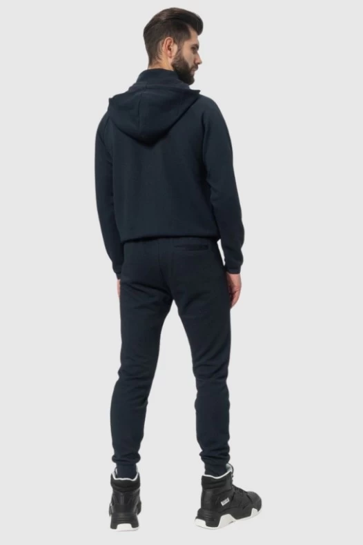 EA7 Navy blue men's hoodie