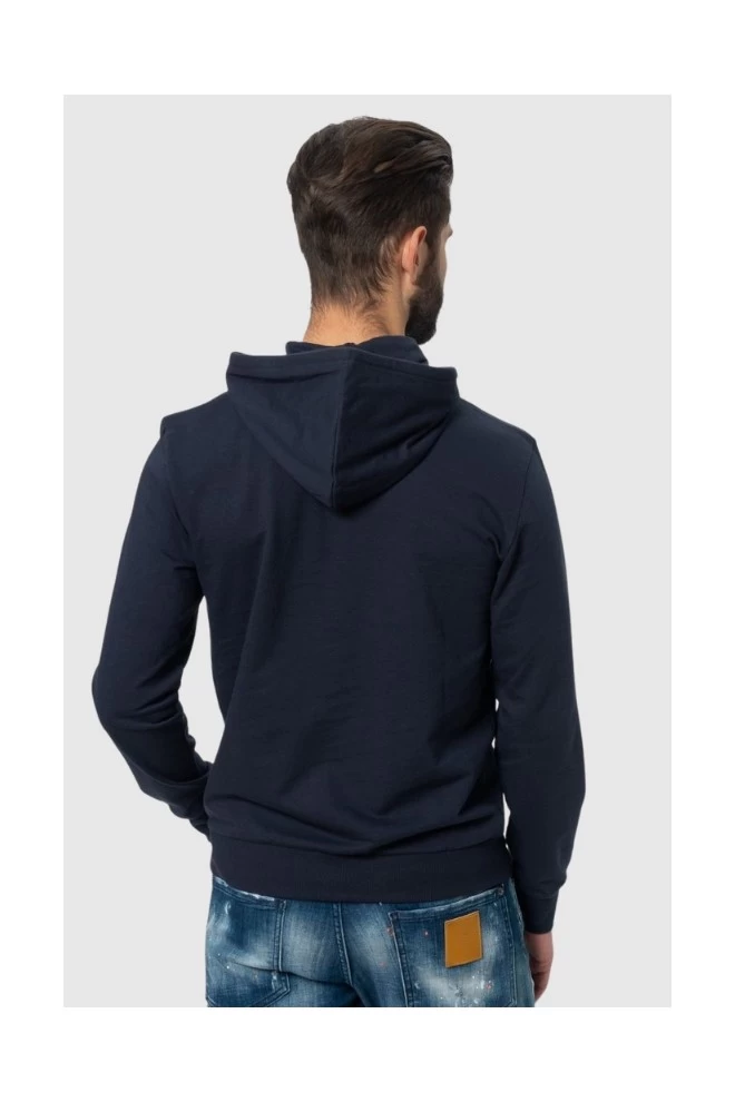 EMPORIO ARMANI Granatowa męska bluza z kapturem i logo