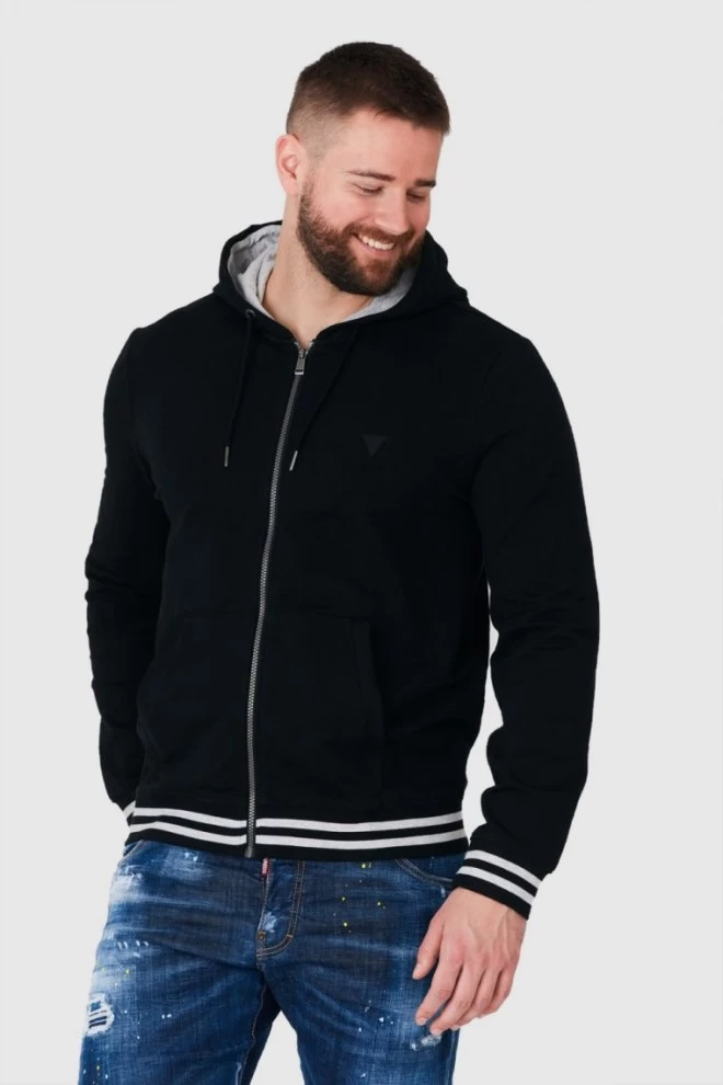 GUESS Чоловіча толстовка на блискавці Black