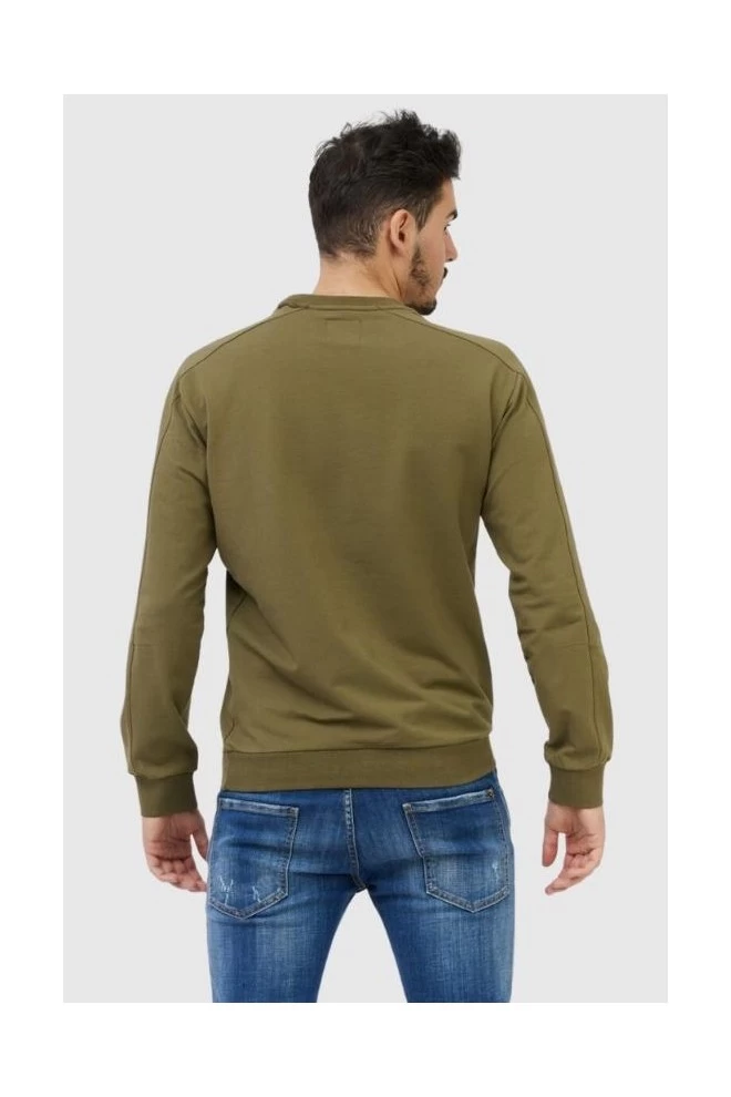 GUESS Green men's sweatshirt with embroidered logo