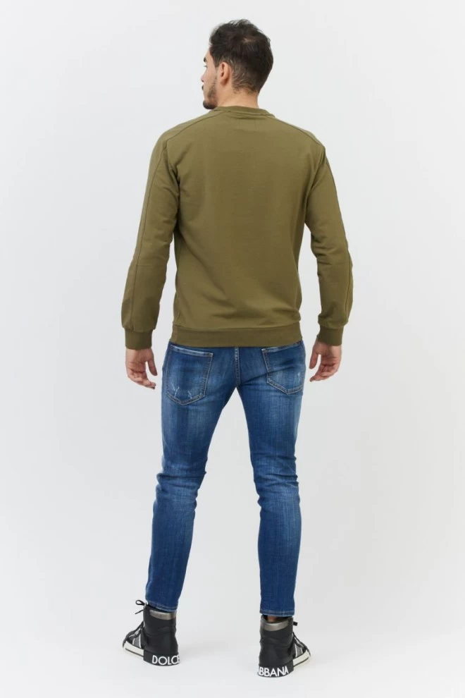 GUESS Green men's sweatshirt with embroidered logo