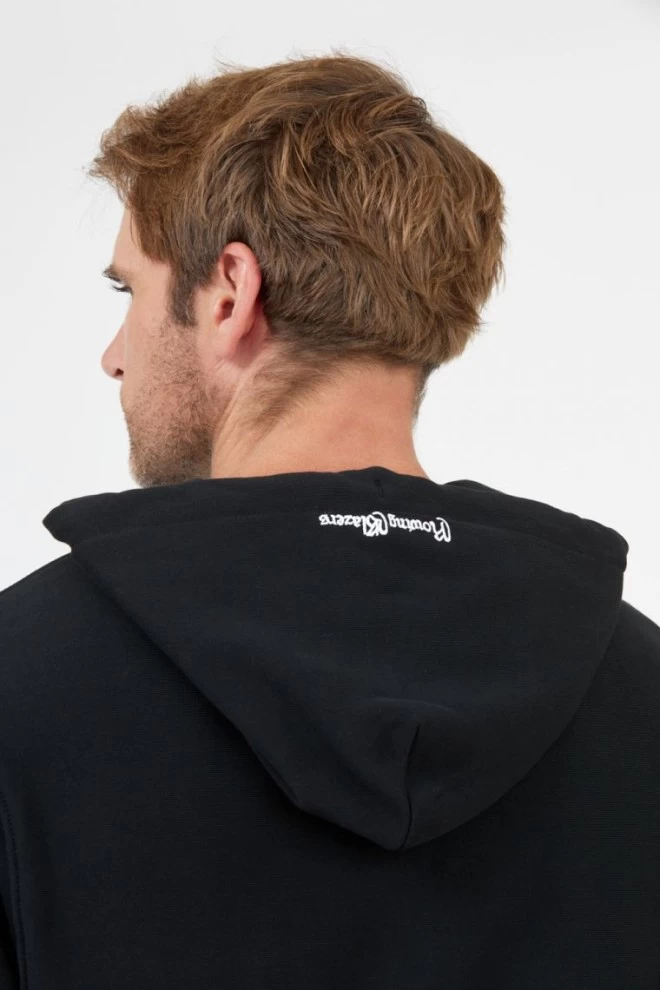 LA MARTINA Black men's hooded sweatshirt