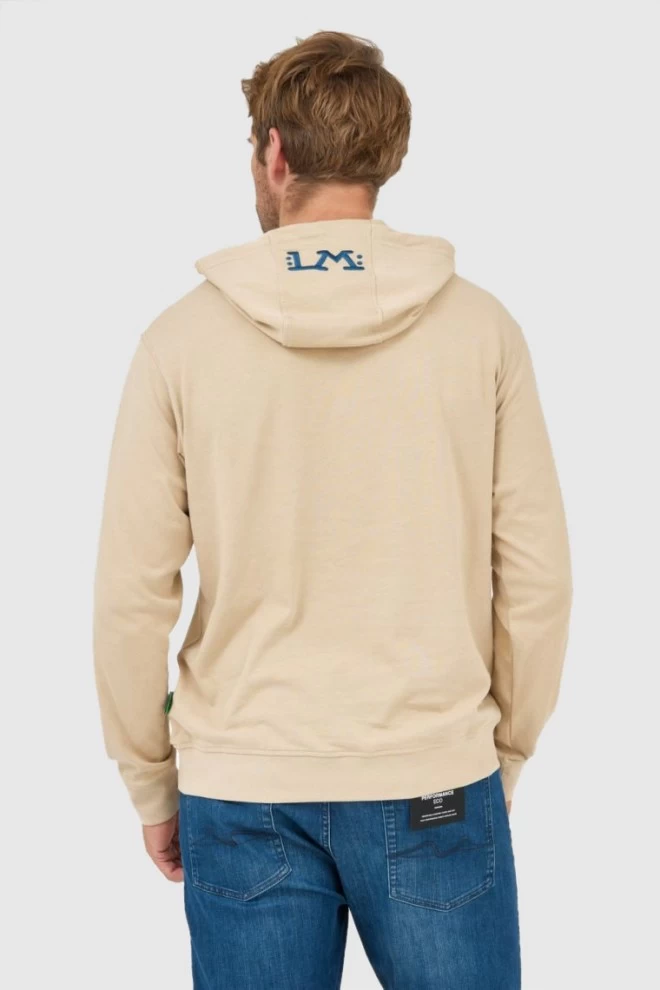 LA MARTINA Beige men's hooded sweatshirt