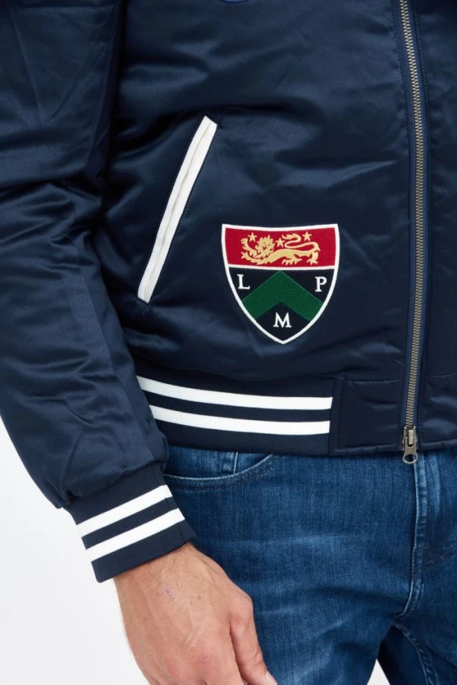 LA MARTINA Navy blue men's bomber jacket