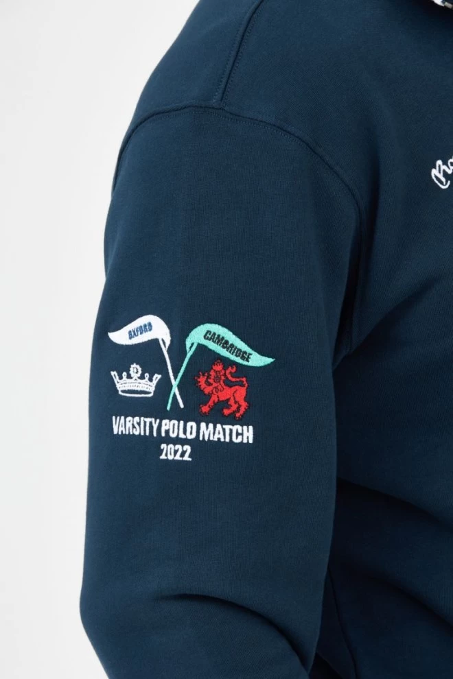 LA MARTINA Men's navy blue zip-up sweatshirt