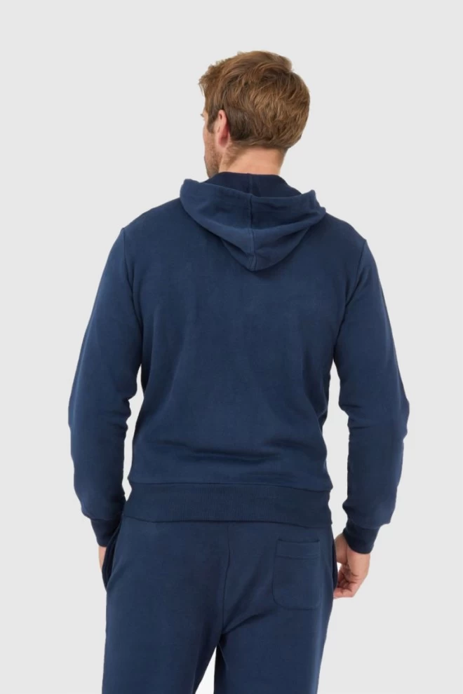 LA MARTINA Men's navy blue zip-up hoodie
