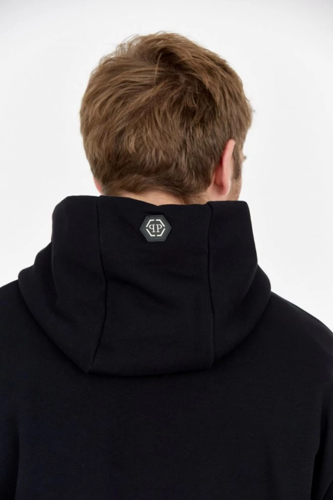PHILIPP PLEIN Чорне чоловіче худі з рентгенівським черепом