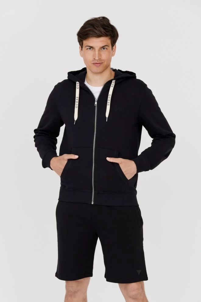 GUESS Чоловіче худі Black в стилі Slim Fit