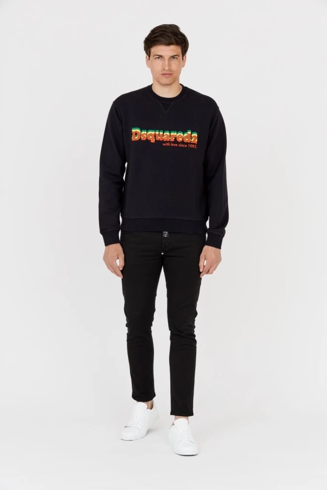 DSQUARED2 Czarna męska bluza cool fit