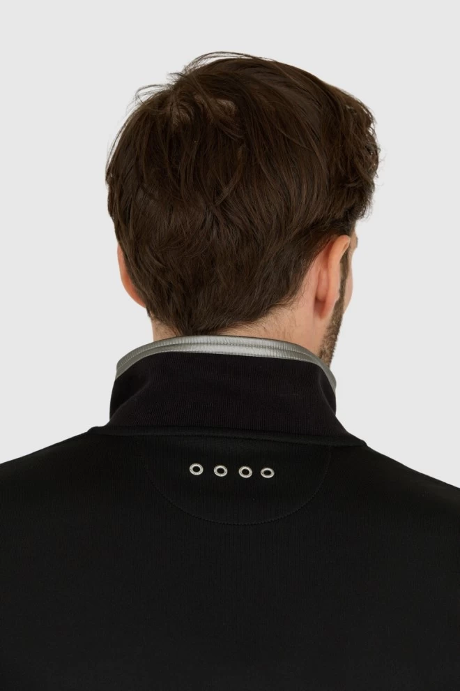 LA MARTINA Black men's zip-up sweatshirt