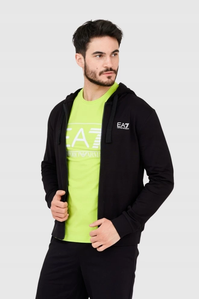 EA7 Black men's hoodie