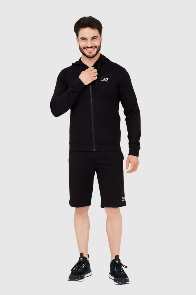 EA7 Black men's hoodie