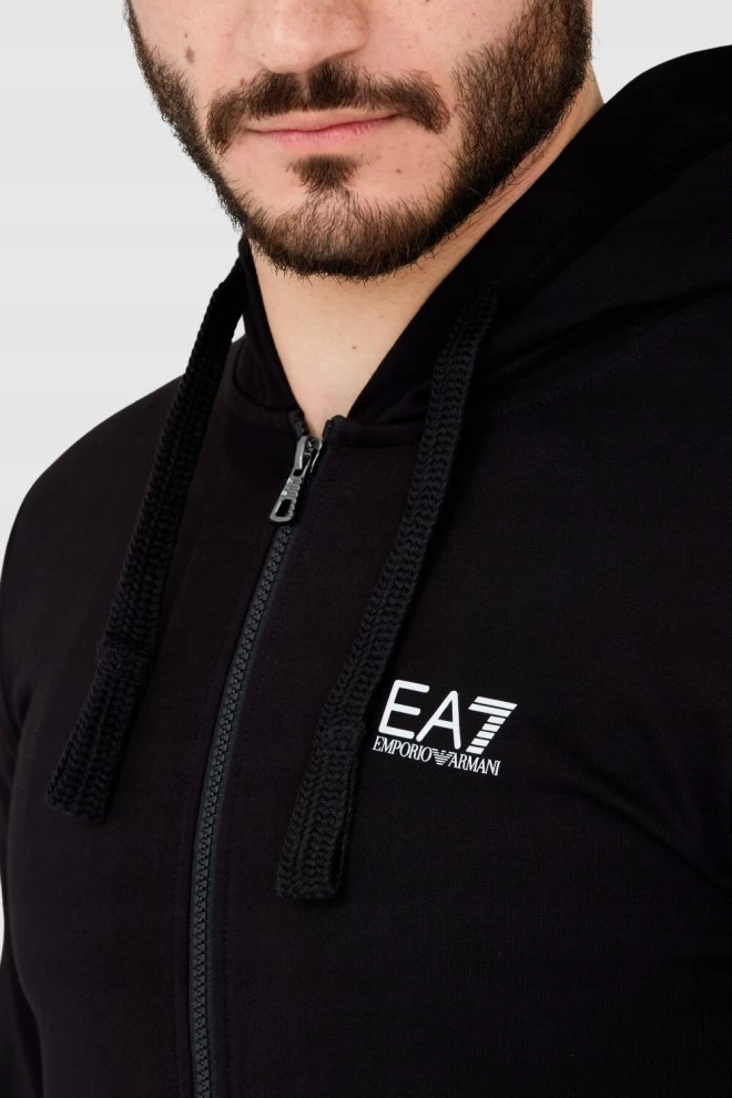 EA7 Black men's hoodie