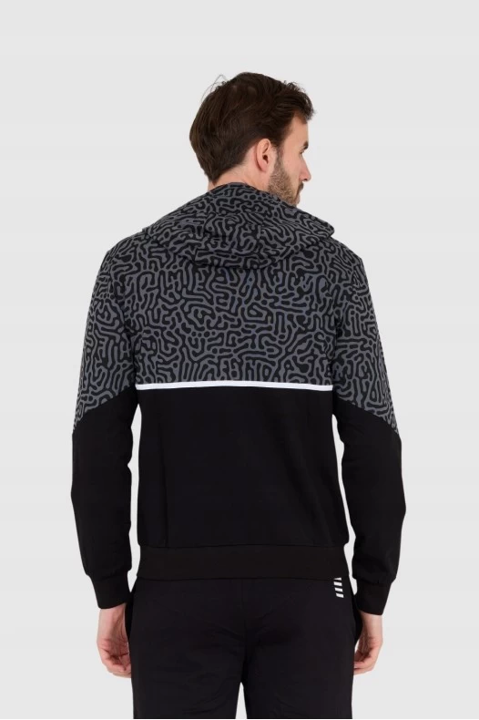 EA7 Czarno-szara bluza z...