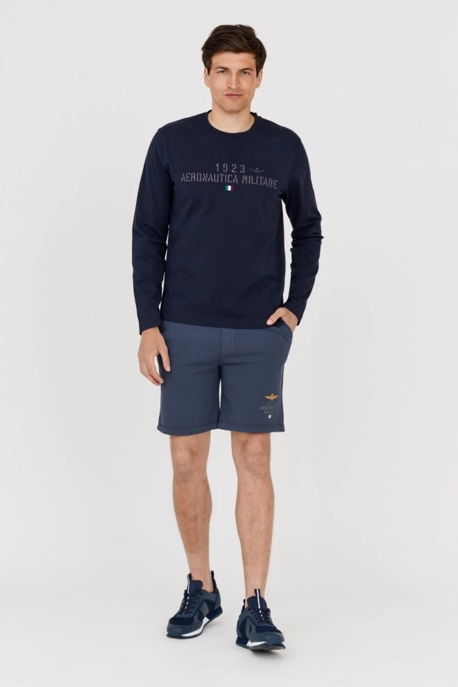 AERONAUTICA MILITARE Men's navy blue longsleeve