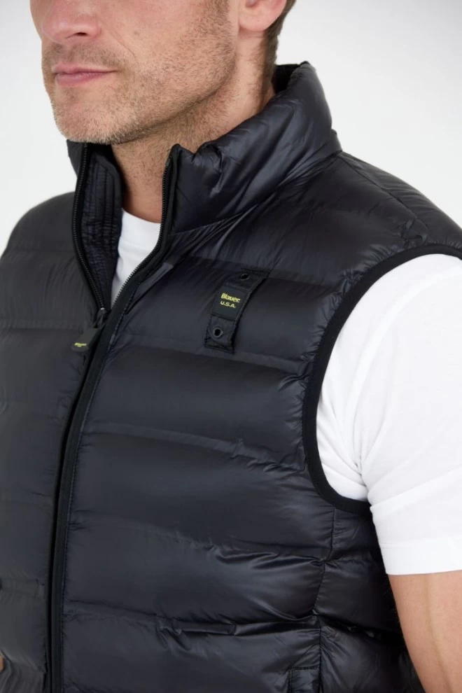 BLAUER Black men's Logan down sleeveless jacket