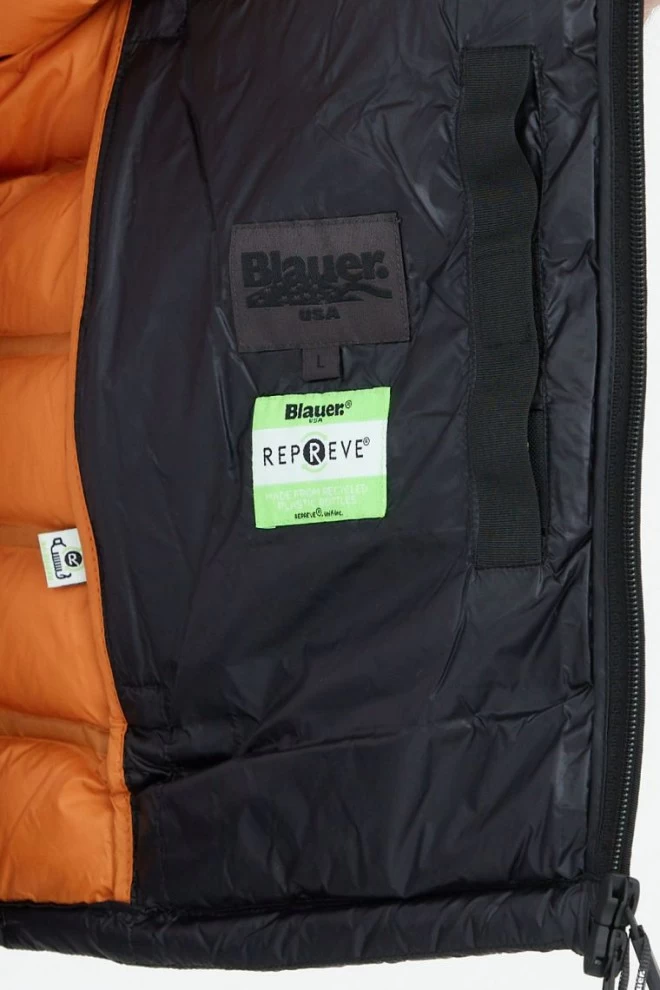 BLAUER Black men's Logan down sleeveless jacket