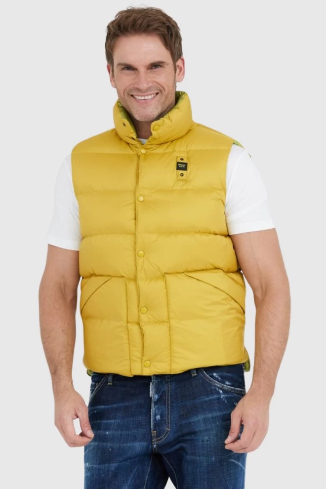 BLAUER Yellow men's Sebastian down sleeveless jacket
