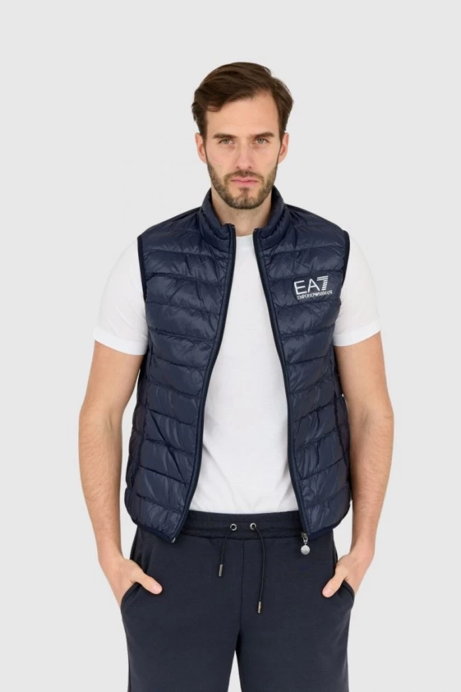 EA7 Sleeveless down shirt navy blue