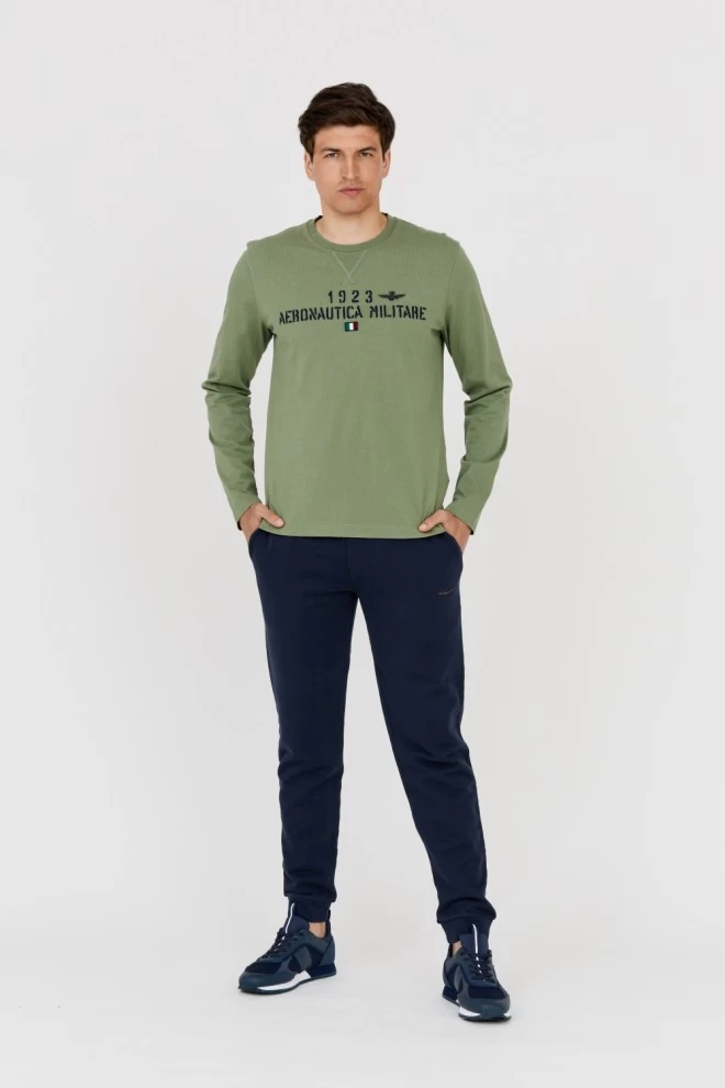 AERONAUTICA MILITARE Longsleeve zielony męski