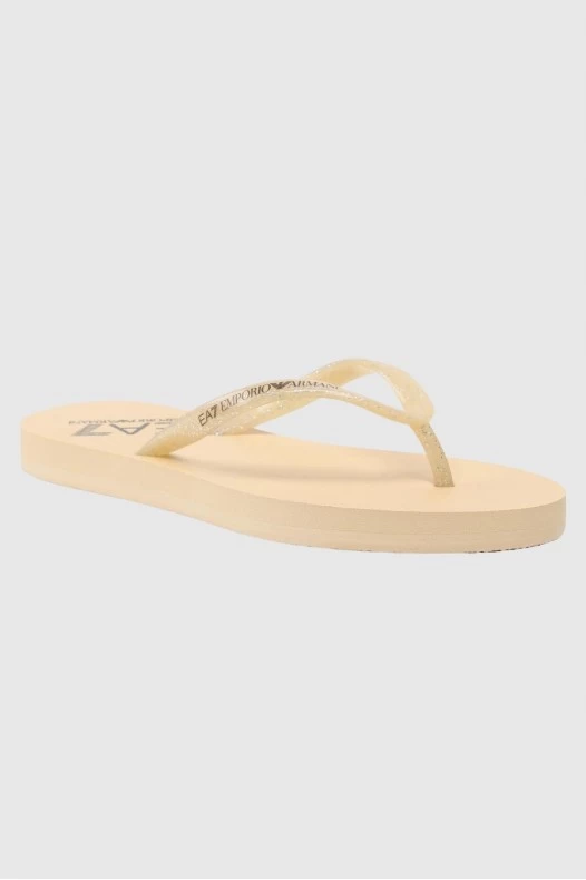 EA7 Gold flip flops