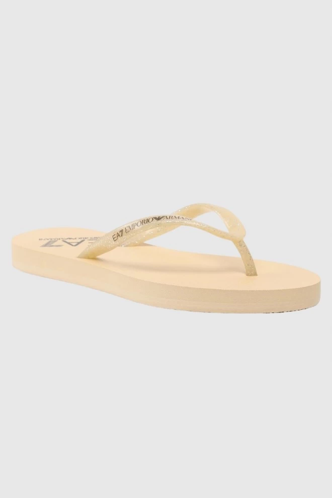EA7 Gold flip flops