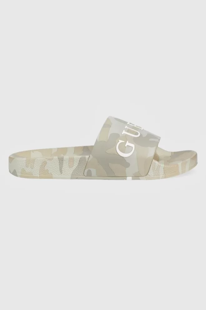 GUESS Beige men's flip-flops in moro pattern