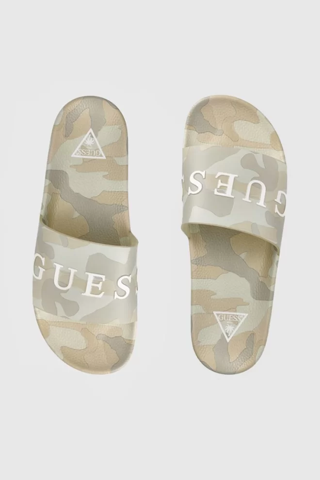 GUESS Beige men's flip-flops in moro pattern