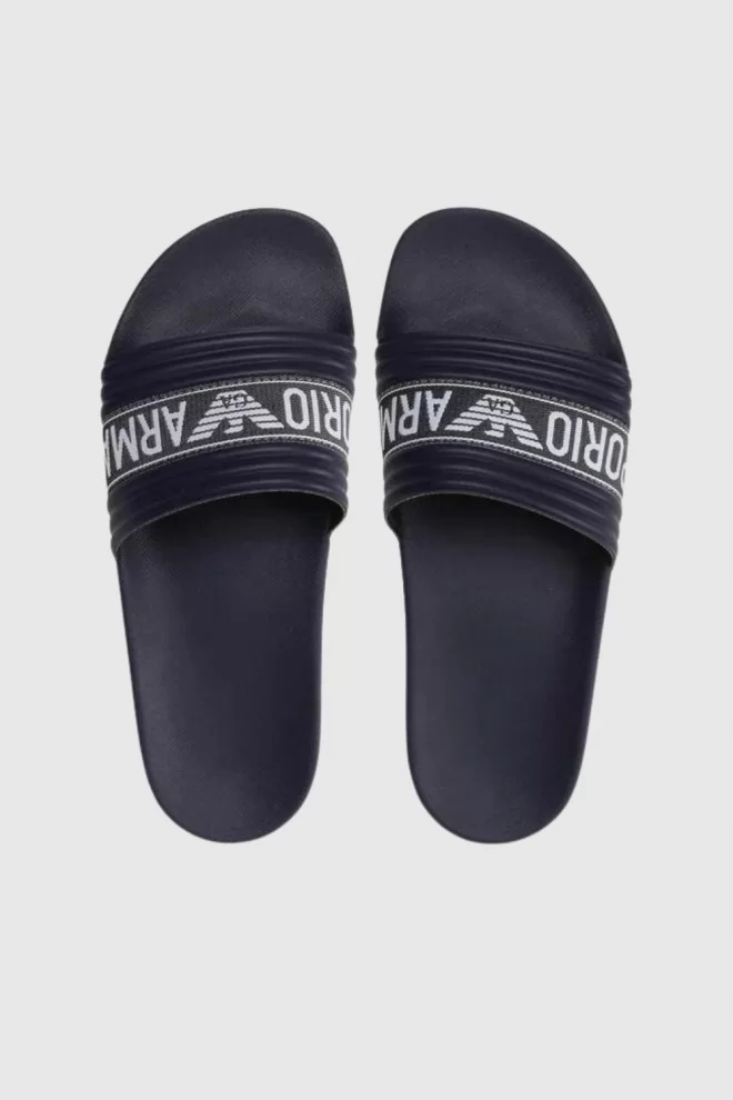 EMPORIO ARMANI Men's navy blue flip-flops