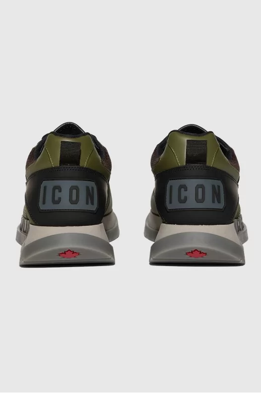 DSQUARED2 Zielone sneakersy...