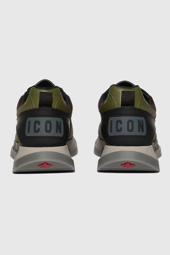 DSQUARED2 Green sneakers with logo on sole