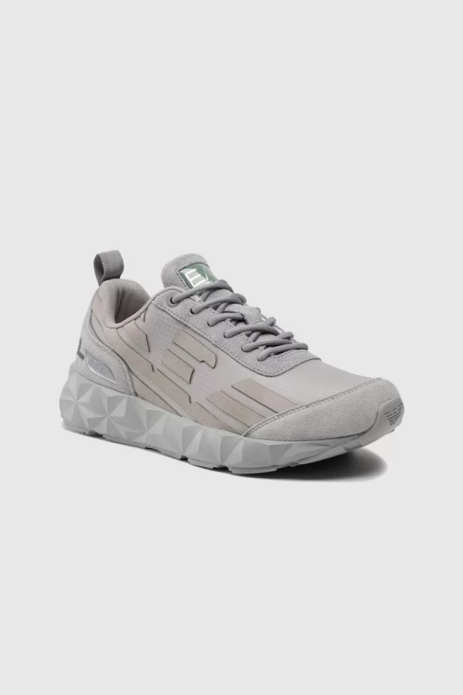 EA7 Сірі чоловічі кросівки з великим логотипом