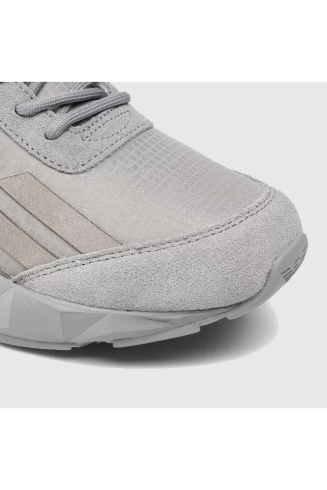 EA7 Grey men's big logo sneakers