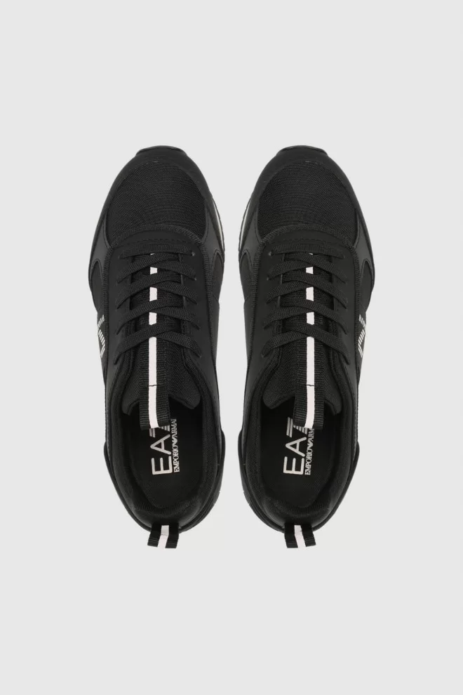 EA7 Black sneakers with beige sole
