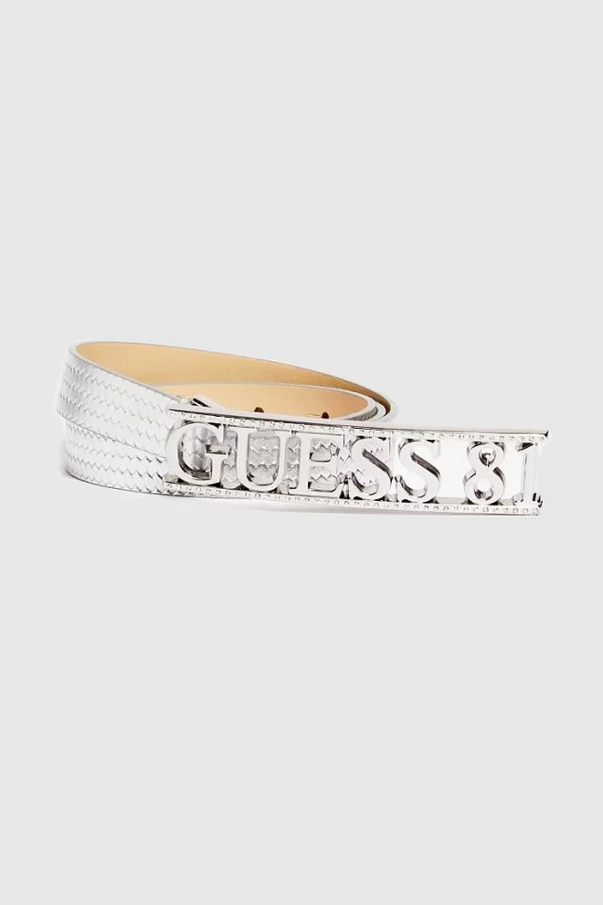 Жіночий срібний ремінь GUESS