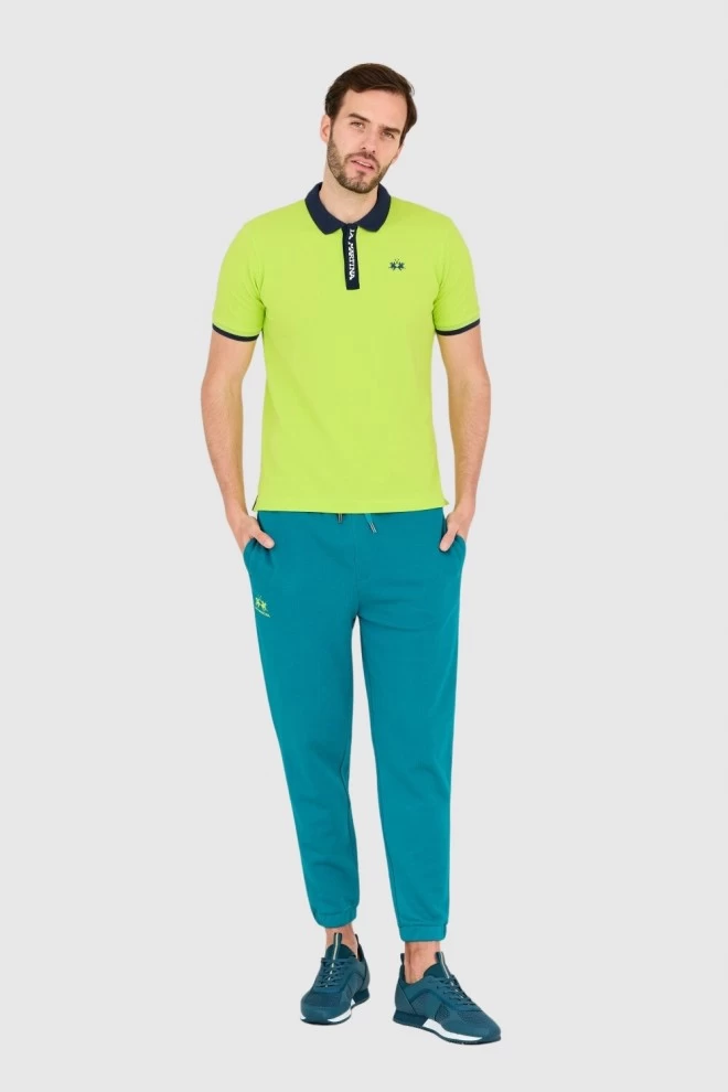 LA MARTINA Green men's polo shirt