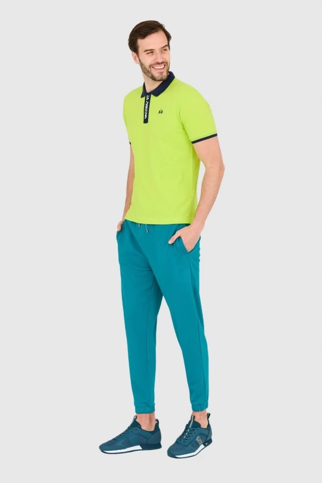 LA MARTINA Green men's polo shirt