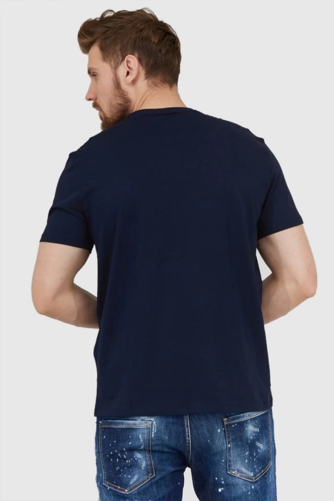 ARMANI EXCHANGE Navy blue men's t-shirt with embroidered logo