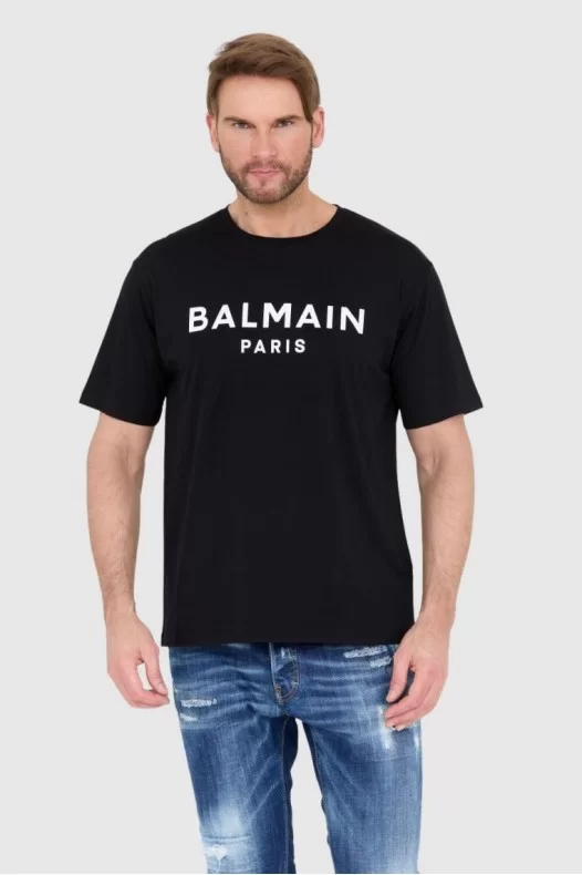 BALMAIN Czarny t-shirt...